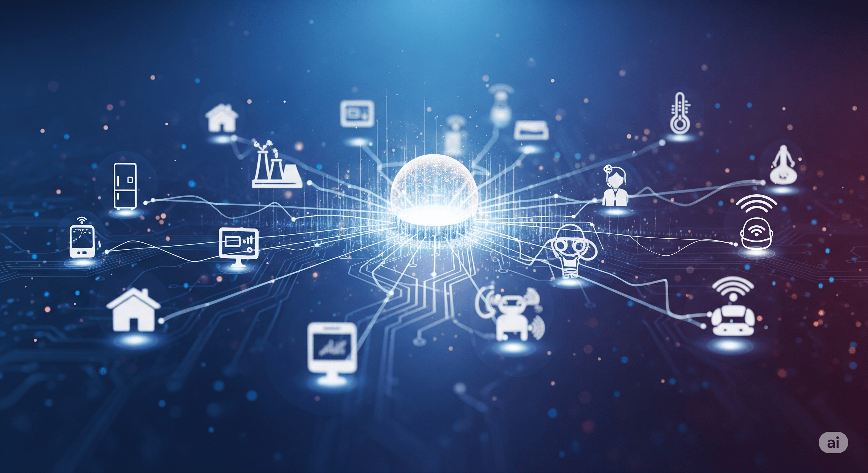 An abstract diagram of the IoT ecosystem