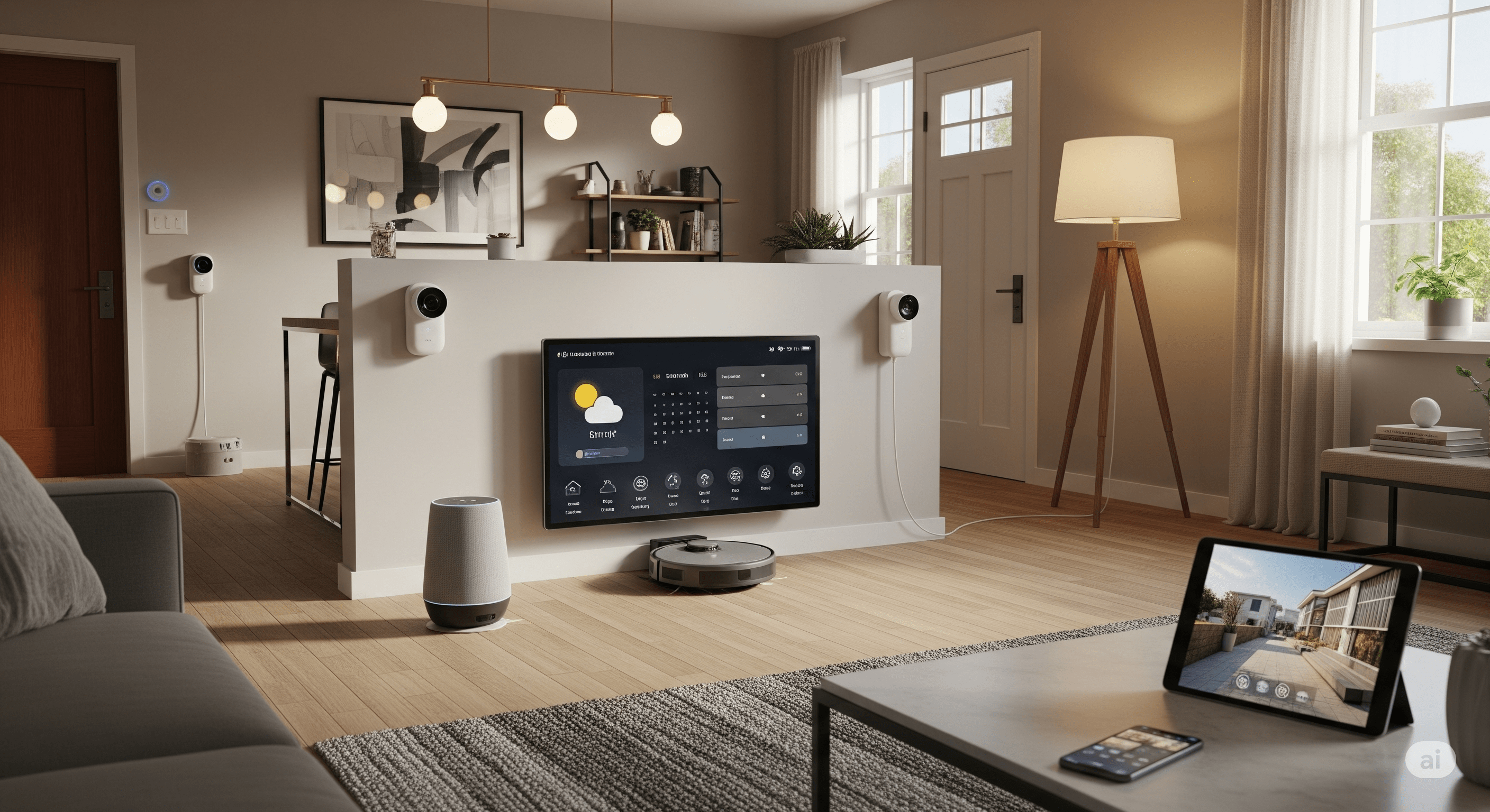 A collection of connected smart home devices